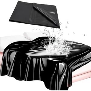 Drap PVC imperméable, protège-Matelas pour Les Couples à l'intérieur, Noir, Pliable pour Le Stockage 04D21'1 (Wookoul, neuf)