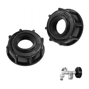 SLshiBo 2 Pièces Adaptateur IBC Bouchon, S60x6 Adaptateur de Réservoir IBC Connecteur, 1 Pouce IBC Adaptateur de Cuve pour Vanne de Tonne IBC 1000 litres (Shunsing, neuf)