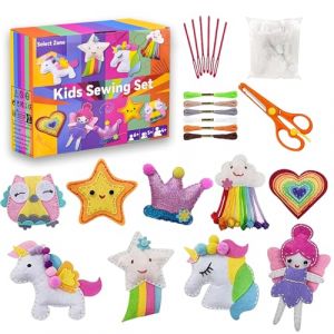 Select Zone kit couture enfant de couture diy pour enfant Projets D&eacute;butants Kits de Couture en Feutre de Animal kit couture enfant 6 ans ﻿ (Kit de couture de princesse) (yulu22, neuf)