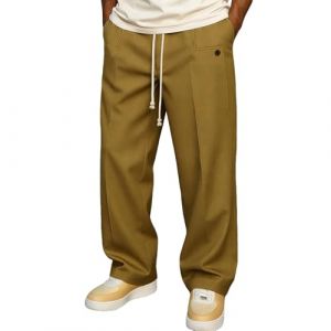 Pantalon Jogging Homme Hiver De Jogging pour Salopette Baggy Coton Homme Travail Patagonia Costume Elastique Multipoches Sport Chino Cargo Pantalons Hommes Velours Taille Noir (4YIyi, neuf)