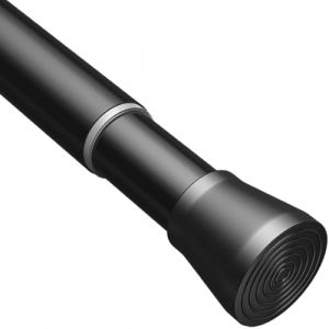 1 Pièce Barre Rideau Sans Perçage Tringle Rideau Douche Tringle à Rideaux Extensible Tringle Extensible Entre 2 Murs Pour Vêtements Rideau de Douche (Noir 73-145cm,25mm) (TY-EUR, neuf)