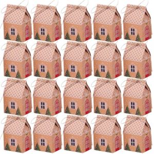 Lot de 20 Boite Cadeau Noel Kraft Calendrier De L'avent À Remplir Emballage Cadeau Noel Petite Boite Chocolat Vide Boite Cadeau Vide pour Bonbons Chocolat Biscuits Cadeaux (B) (CELTIC MANUFACTURING, neuf)
