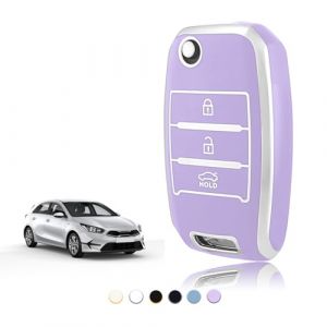 TOOMUME Coque Clé TPU, Etui Clé Étui Clé Adapté pour Kia Sportage Rio Ceed Stonic Picanto Sorento Venga Soul Carens Cerato K2 K3 K4 K5, Couvre Clef Cache Cle Voiture Telécommande - Flip Key (TOOMUME, neuf)