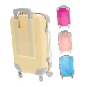 Gogogmee 4 Pi&egrave;ces Bo&icirc;te de Rangement pour Cils Plastique Petit Format avec Design Valise Miniature &agrave; Roulettes Organisateur Cosm&eacute;tique Pratique pour Voyage et Maquillage Lot de Color&eacute;es (Xiaanmall, neuf)