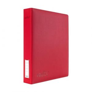 Vault X Classeur &agrave; Anneaux pour Cartes &agrave; Collectionner, Compatible avec Feuilles 9 Poches, 540 Cartes, Mat&eacute;riau Exo-Tec, Ouverture Facile, Classeur &agrave; Anneaux D, Sports, TCG (Rouge, Fin) (Vault X, neuf)