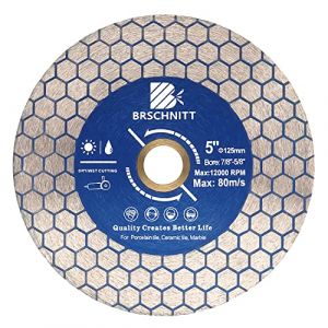 Disque Diamant Carrelage 125mm - BRSCHNITT Double Face Coupe Meulage Lame Scie Diamant pour Porcelaine Céramique Marbre Granit Pierre Artificielle Quartz (BRSCHNITT TOOLS, neuf)