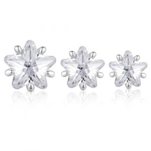 JYNXOR 3 pcs Boucles d'oreilles magnétiques, Boucle Aimantée en Acier Inoxydable Magnétiques Fausse Boucle d'Oreille Femme Zircon Brillant Boucle d Oreille Homme Aimant Cadeaux Noël Valentin, Étoile (SHOPSCAPE INK, neuf)