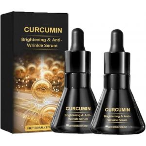 Sérum éclaircissant et anti-rides à la curcumine, huile essentielle pour le visage, sérum visage anti-âge, hydratant pour tous types de peau (Qilingtong, neuf)