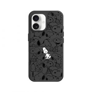 RhinoShield Coque pour [iPhone 17] | SolidX &ndash; Coque renforc&eacute;e avec Absorption des Chocs, Fine et Minimaliste, Protection Contre Les Chutes aux Standards Militaires - Noir [Snoopy/Sourire] (RHINOSHIELD - Evolutive Labs, neuf)
