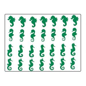 Seahorse Collections (autocollants en vinyle vert Seahorse) (Kaz Creations, neuf)