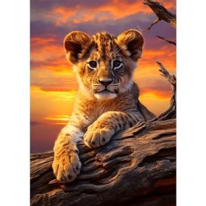 MAXBYE Animaux Diamond Painting Art, Peinture Diamant Adulte Enfant Tigre 5D Diamant Kits de Broderie au Point de Croix, Diamant Strass Point de Croix Cristal Painting pour Murale Décoration 30x40cm (Suixiangtong, neuf)