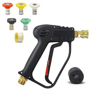 Fai Top 4000PSI Pistolet de Lavage Haute Pression avec Connecteur de Tuyau M22 14MM,Connecteur Rapide Nilfisk/Bosh,Pistolet de Lavage de Voiture pour Outil de Nettoyage de Lave Voiture (New Yaya, neuf)