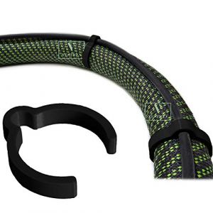 Vestigia - Clips de c&acirc;ble compatibles avec Festool CT CTL Mini/Midi Makita Bosch tuyau d'extraction de poussi&egrave;re 33/34 mm D27 D36 clips de fil lisses antistatiques (D36-38/43mm, Noir) (Best Gadget 4 You, neuf)