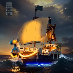 Kit d'&eacute;clairage avec t&eacute;l&eacute;commande Compatible avec Lego Le Going Merry Navire pirate 75639 (Pas de mod&egrave;le), Ensemble d'&eacute;clairage LED Compatible avec Lego 75639 Le Going Merry Navire pirate Jouet (BrickBling Lighting, neuf)