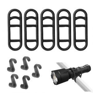 LAJUP 10 Pièces Bande De Silicone Pour Vélo, Vélo Silicones Bands, Bande De Fixation Pour Vélo Support De Guidon En Silicone Pour Lampe De Poche Led Lumière De Vélo (KUNKUN YU, neuf)