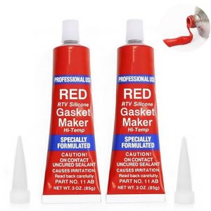 Kiuiom Joint Carter Huile Moteur,Pate a Joint Moteur,Mastic d'&eacute;tanch&eacute;it&eacute; pour Moteur 2PC Pate a Joint Moteur Haute Temperature,Plage de R&eacute;sistance &agrave; la Chaleur de -60℃-320℃ -85g (Rouge) (JOPPR, neuf)