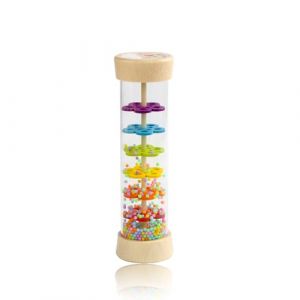 Baton de Pluie b&eacute;b&eacute; - Hochet en bois avec son apaisant - d&egrave;s 3+ mois - D&eacute;veloppement des capacit&eacute;s sensorielles et motrices - Sans BPA - Jouet Sensoriel Premier &Acirc;ge (EUROEDI SPEDITION, neuf)