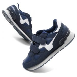 JOMIX Basket Scratch Femme Homme Chaussures de Course Tennis Femme Baskets Homme Respirant Confortable en Cuir (Marine, 38) (JOMIX EUROPE, neuf)