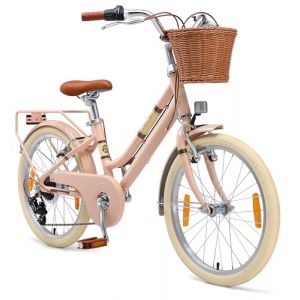 BIKESTAR Vélo pour Enfants en Aluminium à partir de 6-7 Ans | Vélo rétro de Ville 20 Pouces, 7 Vitesses, Panier, Frein en V, vélo hollandais | Rose (Star-Trademarks (Concessionnaire Européen), neuf)