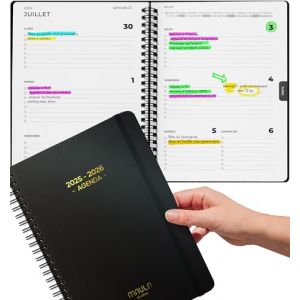 Agenda Scolaire 2025 2026 A5 – Planificateur Semainier Vue Semaine Étudiant Enseignant Université Cahier de Notes Journalier Juillet 2025 à Décembre 2026 Organisation Travail Études Vie Quotidienne (Milula Studios, neuf)