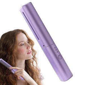 Lisseur à cheveux sans fil de voyage, lisseur à cheveux portable - Brosse à lisser les cheveux,Peigne à lisser rechargeable, lisseur portable pour les types de cheveux (rundli, neuf)