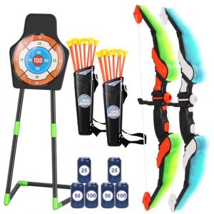 2 Set Ensemble Arc et Fl&egrave;Che pour Enfants，Jouets d'ext&eacute;rieur pour Le Jardin，Kit Jouet pour Garcon Fille 4-12 Ans (Malloom store, neuf)