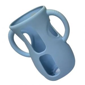Protection Biberon - Anti-Chute Et Antichoc Manchon De Bouteille En Silicone Avec Poign&eacute;es - Housse De Protection Pour Biberon Convient Aux Biberons En Verre De 4 Onces Et 8 Onces (ziancy, neuf)
