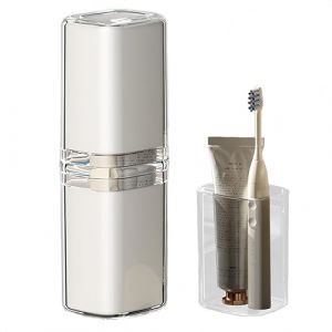 XSQD Bo&icirc;te Brosse a Dents Voyage, Double Couche Split Quatre Tasses Brosse &agrave; Dents Couverture, Bo&icirc;te Support Protection Dentifrice pour Brosse &agrave; Dent, Tasse Brosse Dents Portable, Fournitures Voyage (XSQD, neuf)