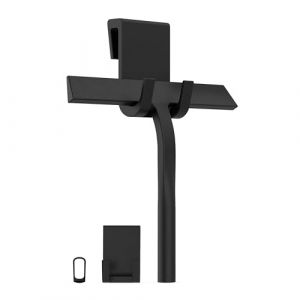 virea Raclette de Douche en Silicone Noir Largeur de 23 cm - avec Suspension - Raclette pour Salle de Bains enl&egrave;ve sans Laisser de r&eacute;sidus - Nettoyeur de vitres avec Noyau en Acier Inoxydable (Semexo, neuf)