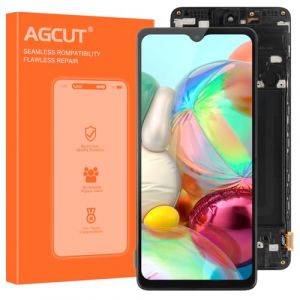 AGCUT &Eacute;cran LCD pour Samsung A71 - LCD Display pour Samsung Galaxy A71 4G SM-A715 A715F A715W A715X LCD Affichage Ecran Replacement Digitizer Tactile Full Assembly avec Outils (Noir avec Cadre) (Greentrace, neuf)