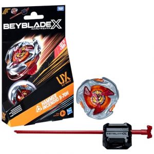 Beyblade X Hammer Incendio 3-70H UX Starter Pack avec Dessus de Type d'&eacute;quilibre et Lanceur ; Authentique Takara Tomy Battle Tops Jeux/Jouets pour gar&ccedil;ons et Filles 8+ (cavernedesjouets, neuf)