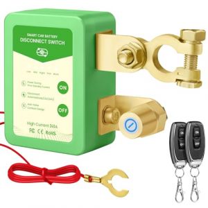 Coupe Circuit Batterie, 12v 240 A Disjoncteur de batterie télécommandé sans fil, Coupe Batterie, Coupe Circuit Voiture, Interrupteur D'arrêt Automatique pour Voiture, RV, ATV, Camion, Bateau (Ronghaonan, neuf)