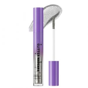 Mascara &Agrave; Paillettes Liquides En Violet, Or Et Argent - Mascara Color&eacute; Volumineux Et Imperm&eacute;able Pour La F&ecirc;te, Le Mariage Ett Les Looks Festifs, Longs Rayonnants (Hangzhouguozhishangmaoyiyouxiangongsi, neuf)