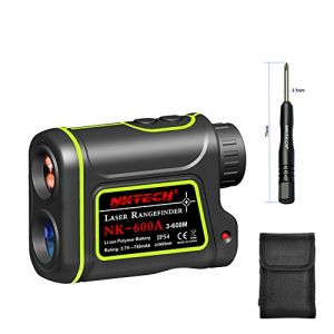 Nktech T&eacute;l&eacute;m&egrave;tre laser, t&eacute;lescope 4-en-1, port&eacute;e 600 m, 1 000 m, 1 200 m, 1 500 m, grossissement 8x, mesure vitesse, hauteur, angle, distance, rechargeable, pour ext&eacute;rieur, chasse, golf (GZRUIDICAR-UK, neuf)