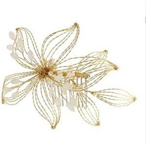 Peigne Cheveux Fleurs Tress&eacute;es Dor&eacute;es Peigne &Agrave; Cheveux De Mari&eacute;e &Agrave; La Main Pince &Agrave; Cheveux De Mariage Cristal Perle Cheveux C&ocirc;t&eacute; Peigne Cheveux De Mariage Accessoires Cheveux Femme (haikoulonghuaqushishuangmaoyizhongxin, neuf)