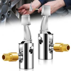 Niuny Embout Gonflage Pneu Voiture 2pcs 8mm Adaptateur Valve Embout Pompe Velo Adaptateur de Valve de Pneu de Voiture Embouts Gonfleur Compresseur avec Clip pour Air Pompe Voitures Motos et Vélos (Niuny, neuf)