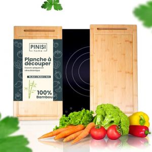 PINISI HOME Protection Plaque Induction 100% Bambou Antid&eacute;rapant - Protege Plaque Induction - Protection Plaque de Cuisson - Protege Plaque de Cuisson - Cache Plaque de Cuisson (Pinisi Home, neuf)
