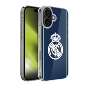 Head Case Designs sous Licence Officielle Real Madrid CF Bleu Fonc&eacute; Badge Coque en Gel [Protection de Qualit&eacute; Militaire] Compatible avec Apple iPhone 17 Et Compatible avec MagSafe (eCell, neuf)