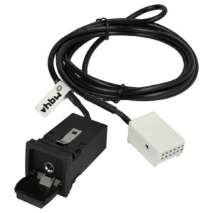 vhbw C&acirc;ble Adaptateur AUX pour Radio de Voiture Compatible avec Audi/Seat/Skoda/VW RCD500, RCD310, MFD2, RCD200, RCD300, RCD210 (ElectroPapa, neuf)