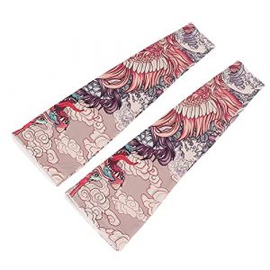 Manchon Bras, Manchette Bras Femme, Manchons de Bras, Protection UV UPF 50+ Respirant Haute &eacute;lasticit&eacute; Taille Libre sans Couture Manchons de Bras de Tatouage pour Hommes Et Femmes (Wenruil, neuf)