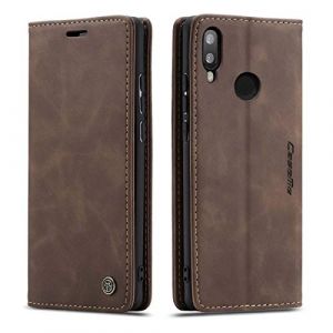 mvced Coque Compatible avec Huawei P20 Lite,Anti-Choc Housse en Cuir Premium Flip Case Portefeuille Etui,café (cmdkd, neuf)
