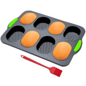 Xpieoyrm Moule Baguette Silicone, Pain Fran&ccedil;ais Moule de Cuisson, Plateau &agrave; Baguette 8 grilles, Moule Perfor&eacute; Antiadh&eacute;sif, non adh&eacute;sif et r&eacute;sistant &agrave; la chaleur, pour La Cuisson DYI &agrave; Domicile (Xpicefox Store, neuf)