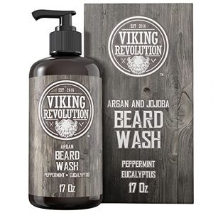 Viking Revolution - Shampoing Barbe - Shampoing Barbe Homme Avec Huile d'Argan - Adoucit & Renforce - Parfum Eucalyptus & Menthe Poivrée - 500 ml (Viking - Revolution, neuf)