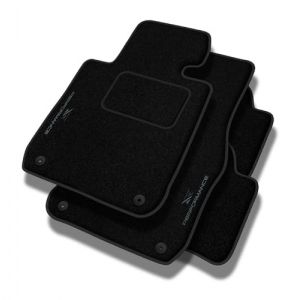 PERFORMANCE Tapis de sol personnalisés en velours tapis voiture destiné à Audi A6 C7 2010-2017 - Standard, Perforé, gris noir -Broderie CNC précise, passepoil perforé design, Tapis de sol voiture - Pa (MOTOS EU, neuf)