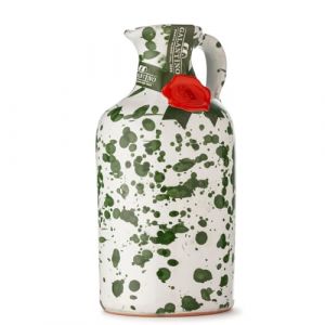 Huile d’Olive Extra Vierge 250 ml | Céramique Verte Décorée à la Main | Pressée à Froid • 100% Italienne de Puglia • Authentique & Élégante • 13 di Ilaria (13 di Ilaria, neuf)
