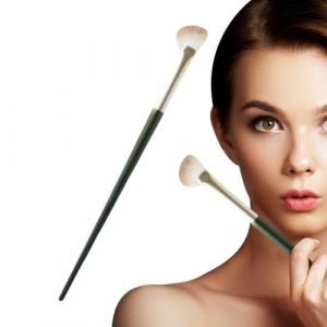 Jukeoiu Pinceau contour incliné, pinceau de maquillage en éventail - Pinceau de maquillage contour en forme de demi-éventail,Outils de, brosse coudée, correcteur, poils souples pour (tiansenl, neuf)