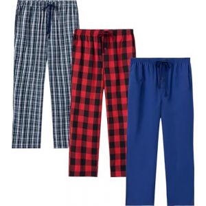 JupiterSecret Bas de Pyjama Homme en Coton, Pantalon Pyjama Homme avec Poches et Boutons, Pantalon de Pyjama Homme Décontracté pour La Maison, Pyjama pour Hommes, Paquet de 3, 2XL (JupiterSecret, neuf)