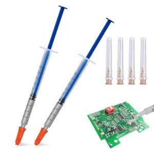WEILAOK Colle Conductrice, 0.4ml Colle Conductrice Electrique, Peinture Conductrice, Utilisé pour Réparer les Claviers, les Circuits Imprimés etc, Argent, 2 Pièces (LINMIAN-OU, neuf)