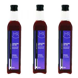 Lot 3x Vinaigre de vin rouge échalote - Marcel Recorbet - bouteille 500ml (Toilinux, neuf)