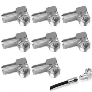8 Pi&egrave;ces Adaptateur Satellite Coud&eacute; &agrave; 90&deg; pour C&acirc;ble Coaxial Coupleur F Coud&eacute; Connecteur Coud&eacute; (STANMAR CONCEPT, neuf)